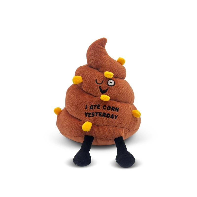 Punchkins Poop Plushie I Ate Corn Yesterday Funny Plush Gift for Humor Lovers Cute Plush Toy for Gifting - Image 3