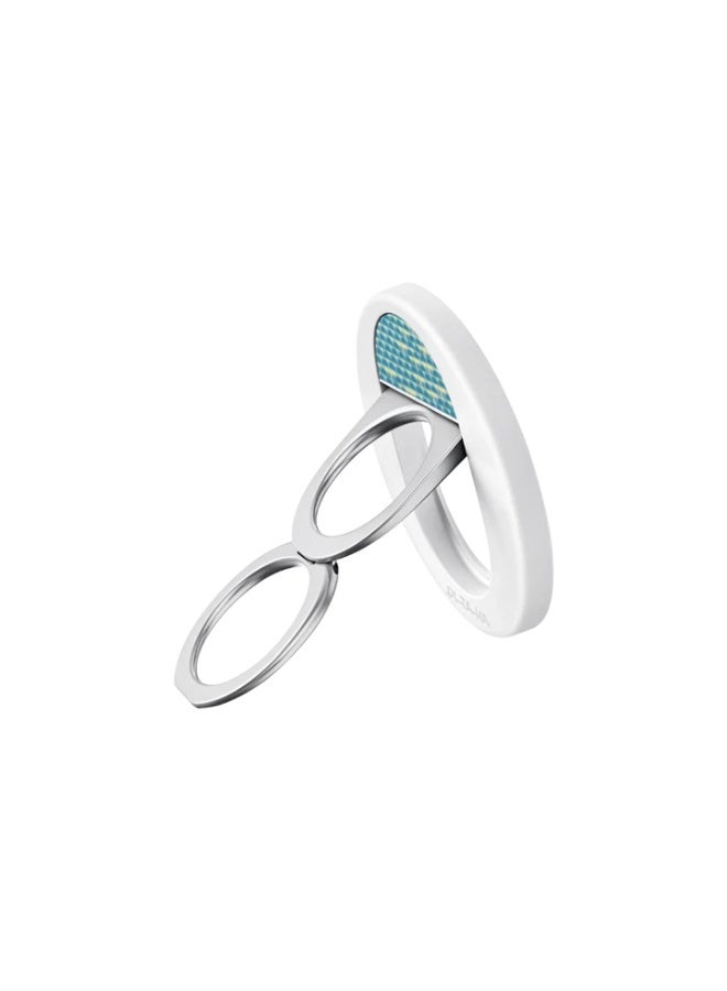 Pitaka MagEZ Grip 3 Magnetic Phone Ring Stand, Ultra-Slim Aramid Fiber & Zinc Alloy Grip with 360° Rotation, Secure Magnetic Attachment, Stand & One-Handed Use – Lucid Blue - Image 3