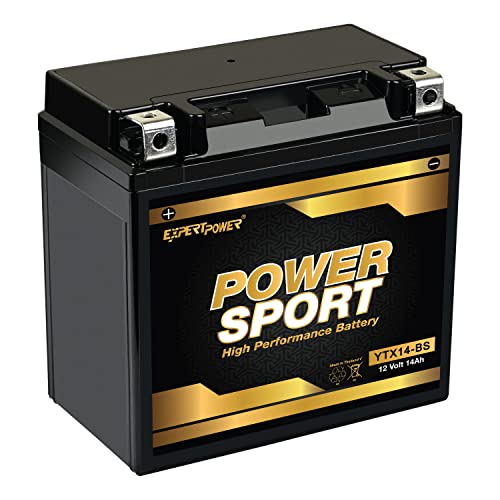ExpertPower بطارية ExpertPower ETX14-BS 12v14Ah YTX14-BS البديلة (12V 14Ah مغلقة) خالية من الصيانة - Image 1