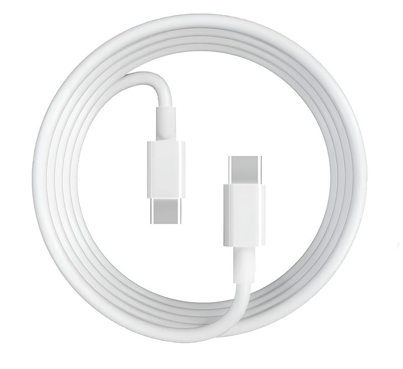 Punnkk Type C to C Fast Charging USB C Cable High-Speed Data Transfer & Power Delivery, for Galaxy A06,F06,A16,M05s,A25,S25,M15,F15,A15,A14,M14,F14,M34,F34,S23 Type-C Cord, White - Image 1