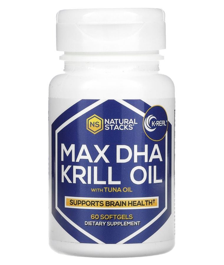 Natural Stacks Max DHA Krill Oil with Tuna Oil 60 Softgels
