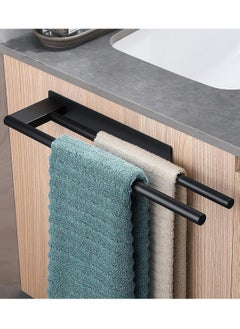 mriya Towel Rail No Drilling Stainless Steel Double Towel Rail Self-Adhesive Two Arm Guest Towel Holder Wall Mounted for Bathroom Kitchen  - Image 1