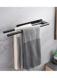 mriya Towel Rail No Drilling Stainless Steel Double Towel Rail Self-Adhesive Two Arm Guest Towel Holder Wall Mounted for Bathroom Kitchen  - Image 4
