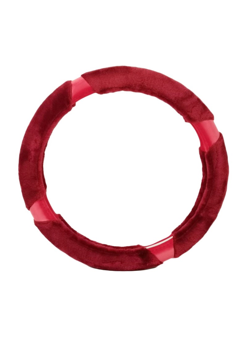 Agc Fluffy Steering Wheel Cover Smooth Fur Premium Car Steering Cover Size Medium 38cm - Image 2
