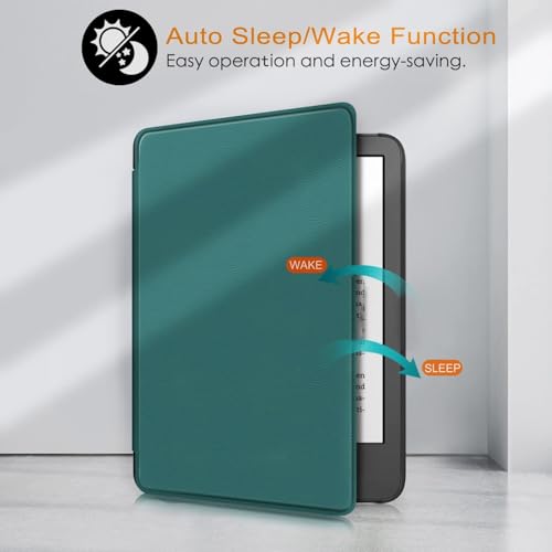 ProElite Slim Smart Flip case Cover for Amazon Kindle 6" 300 ppi 11th Gen/12th Gen 2022/2024, Green - Image 4