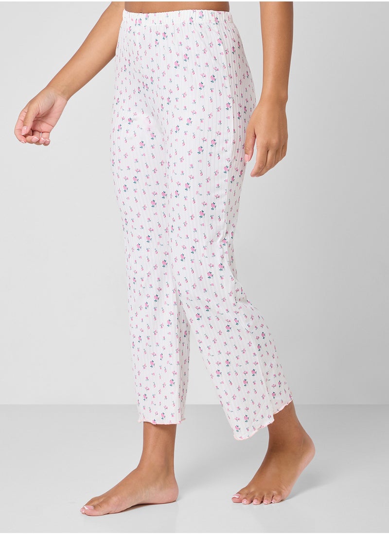 Ginger - Floral Print T-Shirt & Pyjama Set - Image 1