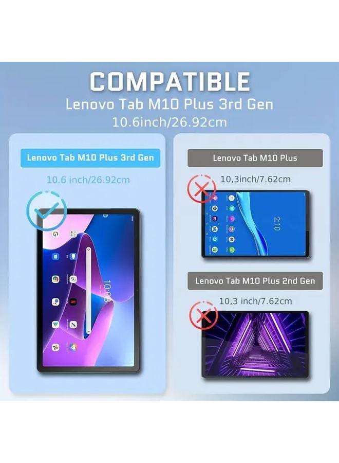 Lenovo Tab M10 Plus 3rd Gen Tempered Glass Screen Protector 2 Pack 9H Hardness HD Scratch Resistant - Image 2