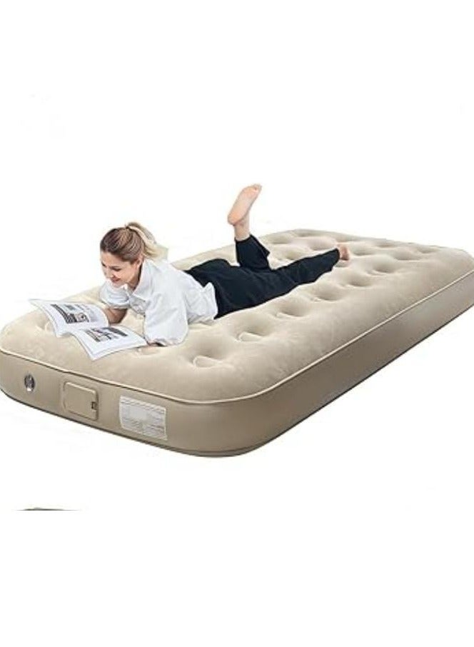 ELTRAZONE Inflatable Air Bed – 200x150x25cm Queen Size Mattress, Fresh Breathable Surface, Anti-Rollover Design for Home, Camping & Guest Use - Image 1