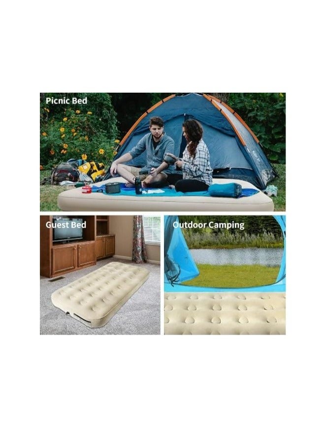 ELTRAZONE Inflatable Air Bed – 200x150x25cm Queen Size Mattress, Fresh Breathable Surface, Anti-Rollover Design for Home, Camping & Guest Use - Image 4