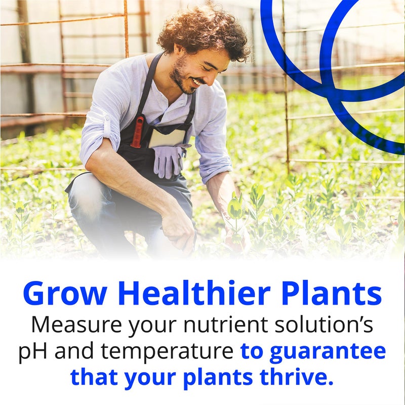 Bluelab pH Pen Meter and Probe Care Kit pH with Calibration Supplies, Storage Solution & Brush, Reliable Digital Tester for pH, Temperature in Growing Solutions, Optimal Plant Health and Yield - Image 5