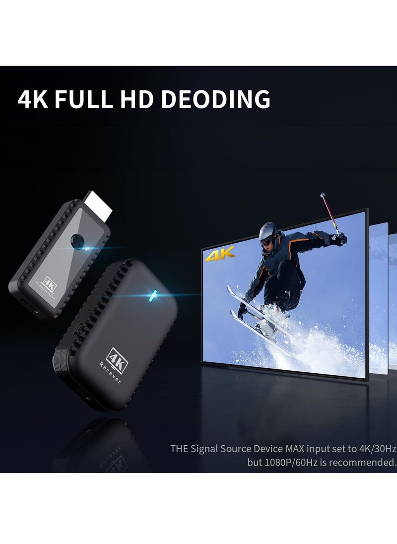 Generic - Wireless HDMI Transmitter and Receiver, 4K HDMI Wireless Extender, Plug & Play, Portable Full HD Wireless HDMI Kit, Support 5G/2.4G for Streaming Video and Audio to Monitor from Laptop/Tv Box - Image 1