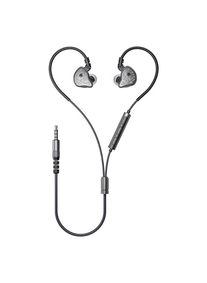 Plextone G31 Gaming Headphones 3.5mm In-Ear Earphones with Ear Hook Drop-Resistant HIFI Bass Earphones E-Sports Headphones Monitoring Headset with Microphone, Bass Sound, Noise Cancelling, Black - Image 1