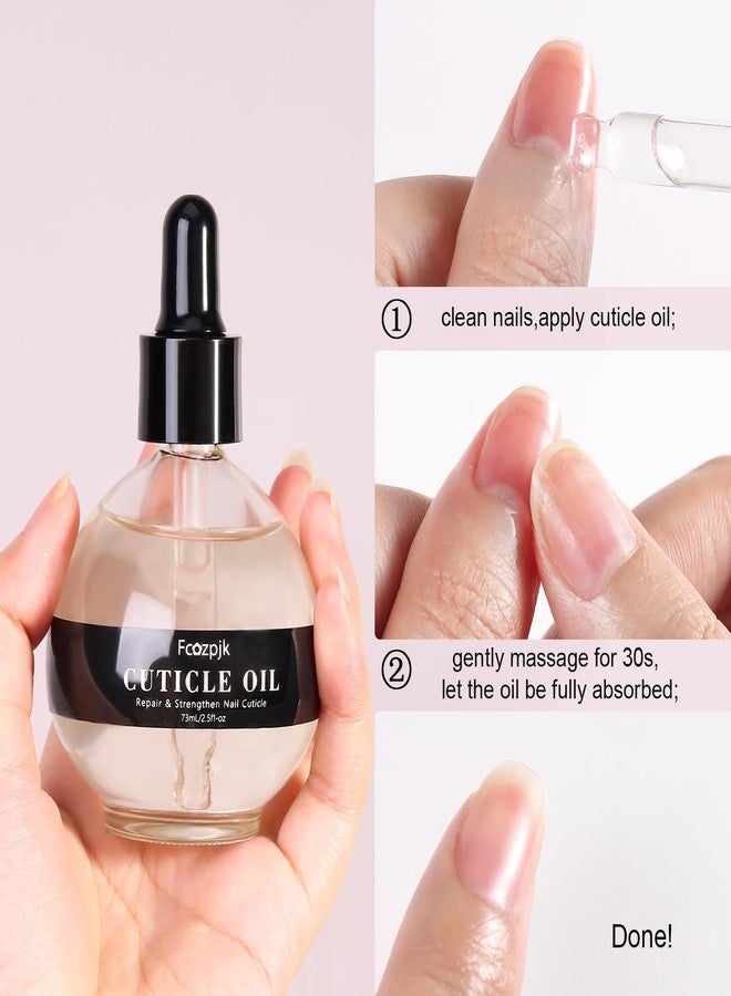 Fcozpjk Cuticle Oil, Revitalizing Cuticle Oil for Nails with Vitamin E Green Tea Cuticle Oil Scented Repairs Cuticles Nail Treatment Moisturizing Nail Strengthener 73ml/2.6 Fl Oz - Image 3