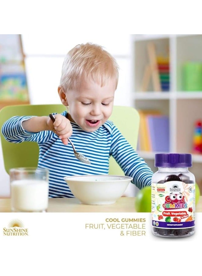 SUNSHINE NUTRITION Cool Gummies Fruit Vegetable & Fiber, 90'S - Image 2
