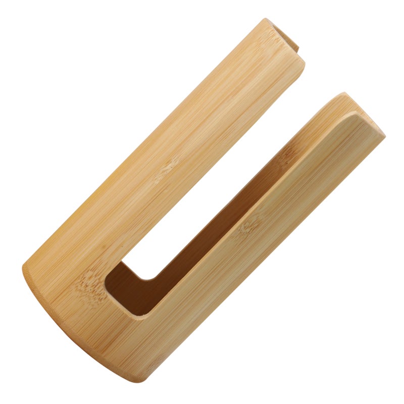 Bamboo Bathroom Cup Dispenser with Stylish Light Brown Finish for Countertop Storage Organizer - Image 5