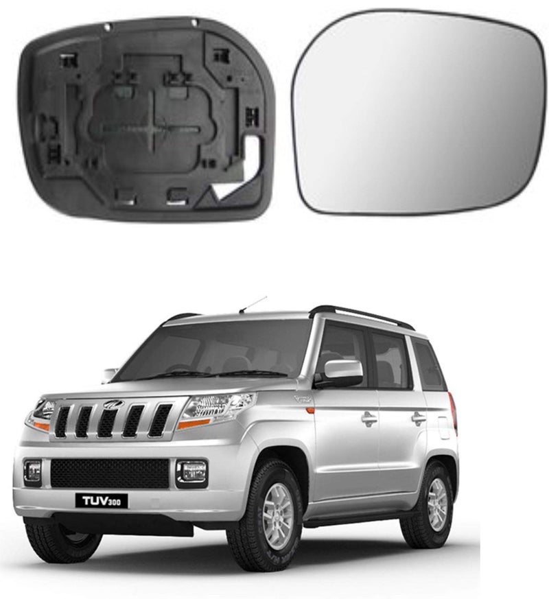 AUTOVEA® Rear View Mirror Glass (Right/Driver Side) Compatible with Mahindra TUV 300 - Image 1