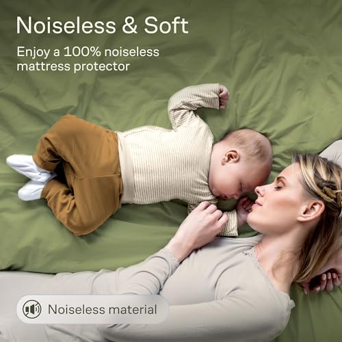Niagara Sleep Solution 100% Waterproof Queen Mattress Protector - 360 Pad Protection Against Spills, Stains & Accidents for Parents & Pet Owners - Noiseless & Cooling Viscose Made from Bamboo (White) - Image 4