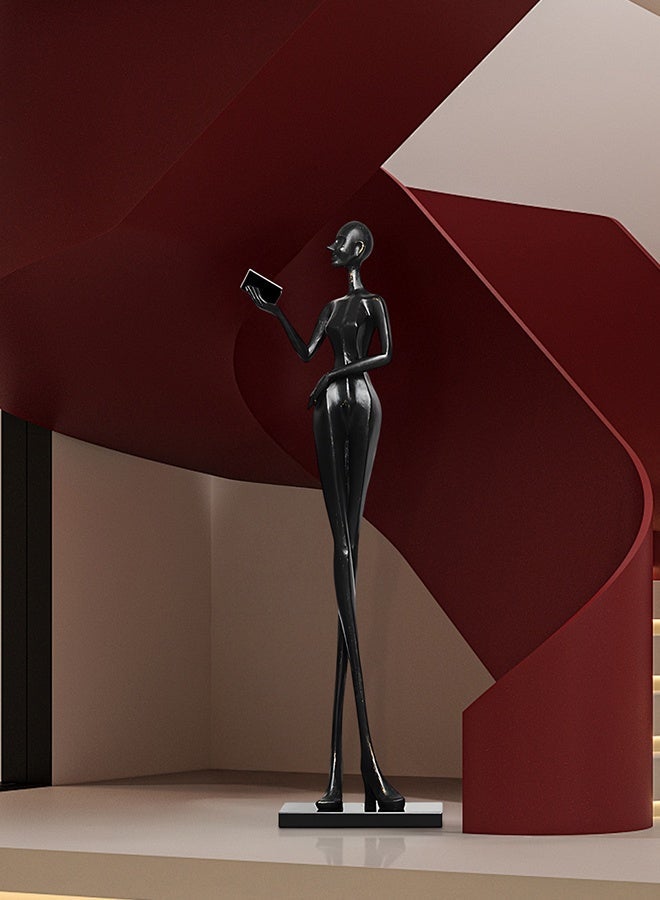 Floor Lamp Modern Art Large-Scale Sculpture Floor Lamp, Creative Abstract Figure Sculpture Ornament, High-Quality Large-Scale Fiberglass Floor Installation Art Piece, Elegant Decorative Creative LED Ambient Lighting - Suitable For Living Rooms, Hallways, Studies, Shopping Malls, Exhibition Halls, Hotel Lobbies, Shop Displays. - Image 4