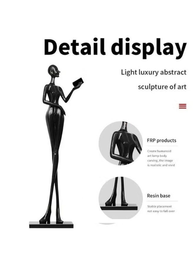 Floor Lamp Modern Art Large-Scale Sculpture Floor Lamp, Creative Abstract Figure Sculpture Ornament, High-Quality Large-Scale Fiberglass Floor Installation Art Piece, Elegant Decorative Creative LED Ambient Lighting - Suitable For Living Rooms, Hallways, Studies, Shopping Malls, Exhibition Halls, Hotel Lobbies, Shop Displays. - Image 2