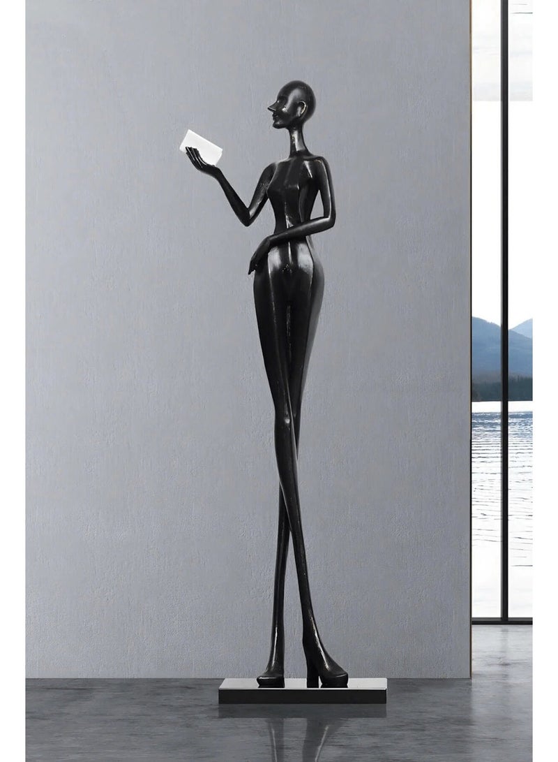 Floor Lamp Modern Art Large-Scale Sculpture Floor Lamp, Creative Abstract Figure Sculpture Ornament, High-Quality Large-Scale Fiberglass Floor Installation Art Piece, Elegant Decorative Creative LED Ambient Lighting - Suitable For Living Rooms, Hallways, Studies, Shopping Malls, Exhibition Halls, Hotel Lobbies, Shop Displays. - Image 3