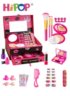 Makeup Set for Girl,Portable Cosmetics Toys with Washable and Nontoxic,Girls Pretend Play Gift