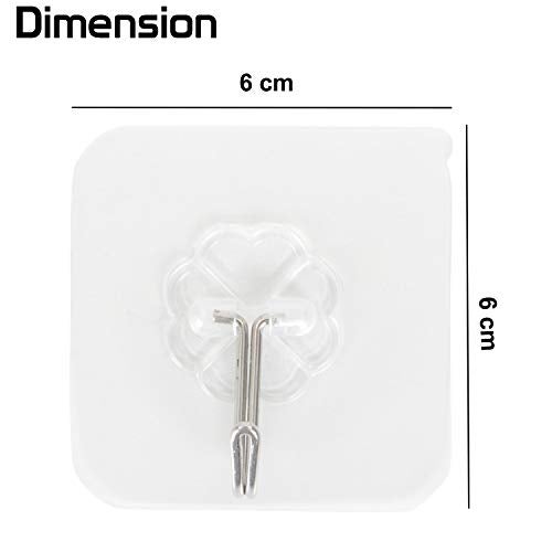 HOKIPO Magic Sticker Series Adhesive Hooks for Heavy Items - Load Capacity 5 KG, Pack of 2 (Model - AR3474*2), Silver and Clear - Image 5