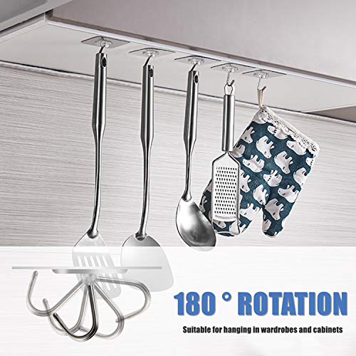 HOKIPO Magic Sticker Series Adhesive Hooks for Heavy Items - Load Capacity 5 KG, Pack of 2 (Model - AR3474*2), Silver and Clear - Image 3