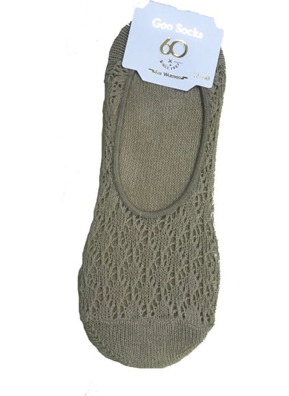 Goo Socks 12 Pairs of Skin Color Mesh Flat Footwear Socks 