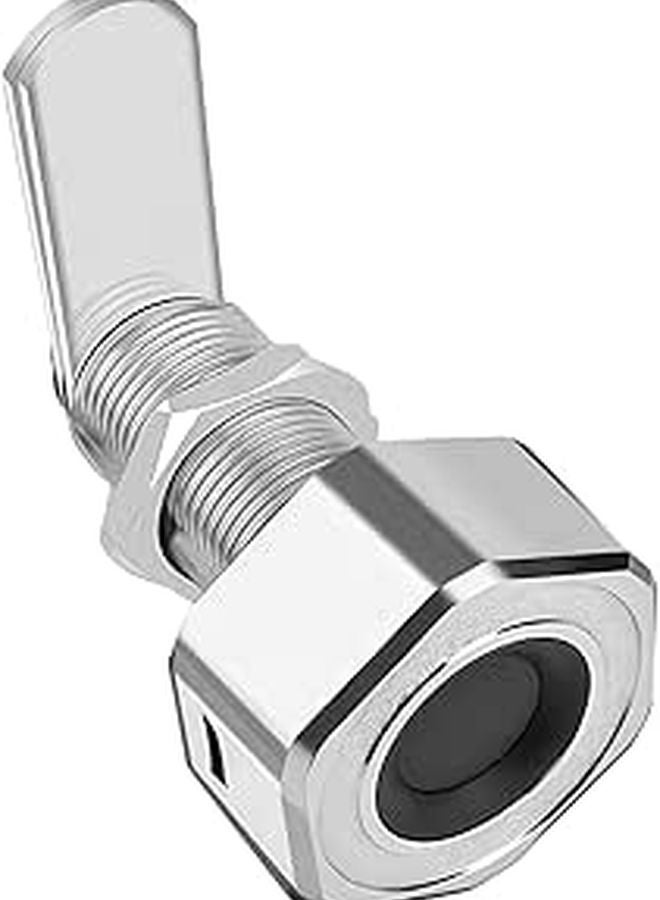 Zinc Alloy Fingerprint Drawer Lock Smart Keyless Cabinet USB Rechargeable Silver - Image 1