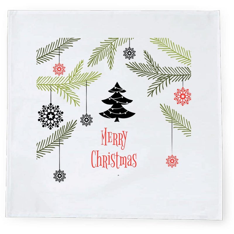 Khakee 6 Pcs Christmas Theme Silk Table Napkins 10x 10 for Xmas Decoration Christmas OrnamentsChristmas Giftxmas21512 - Image 3