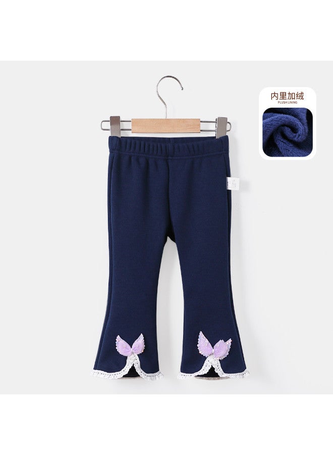 Girls' Baby Autumn Winter Fleece Casual Pants Toddler Slimming Long Pants Trendy - Image 3