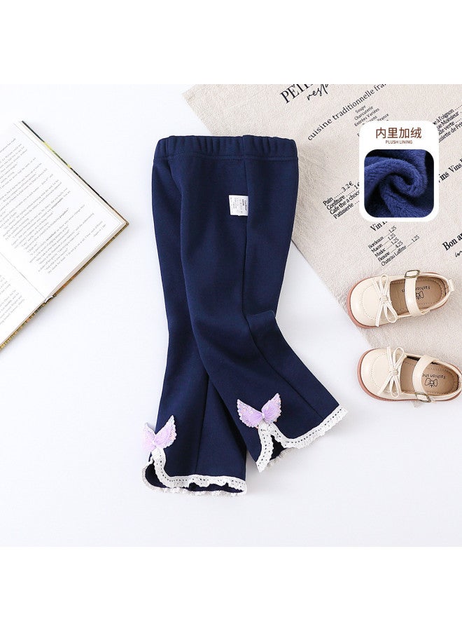 Girls' Baby Autumn Winter Fleece Casual Pants Toddler Slimming Long Pants Trendy - Image 2