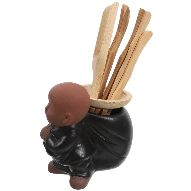 1 Set/6 Pcs Style Tea Making Tool Kit Chinese Kung Fu Tea Set Kitchen Tea Accessories for Office Teahouse ( /Tea Bucket/Tea /Teaspoon/Tea Clip/Tea Spoon) - Image 1