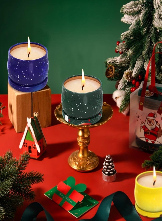 Aubinkenny 3 Pieces - Christmas Scented Candle Gift Set for Women - Bulk Merry Christmas Candles, Soy Wax Scented Candle Set, Small Cookie Jar Candle Jar with Lid for Home Bath Yoga Holiday Party Gifts - Image 3