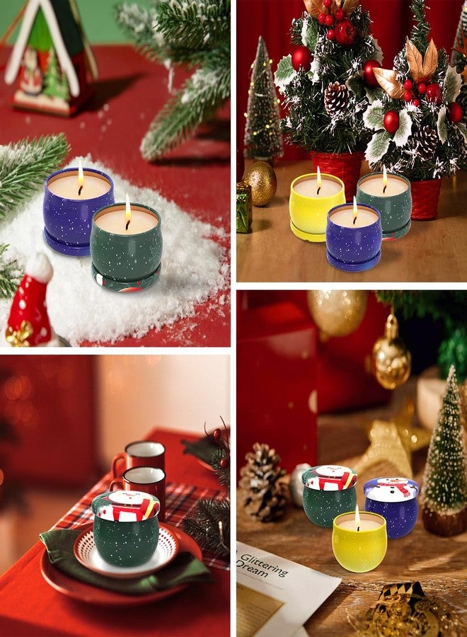 Aubinkenny 3 Pieces - Christmas Scented Candle Gift Set for Women - Bulk Merry Christmas Candles, Soy Wax Scented Candle Set, Small Cookie Jar Candle Jar with Lid for Home Bath Yoga Holiday Party Gifts - Image 4