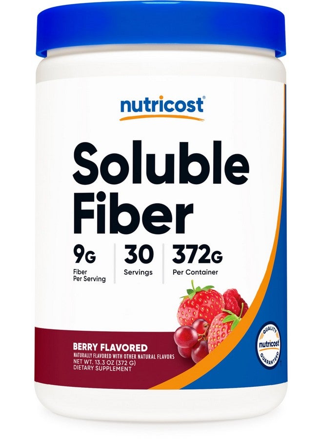 ألياف قابلة للذوبان من Nutricost (بنكهة التوت) 30 وجبة - نباتية، غير معدلة وراثيًا، وخالية من الجلوتين - Image 1