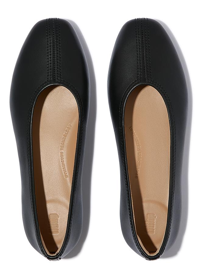 FitFlop DELICATO HIGH-CUT SOFT-LEATHER BALLET FLATS - Image 1