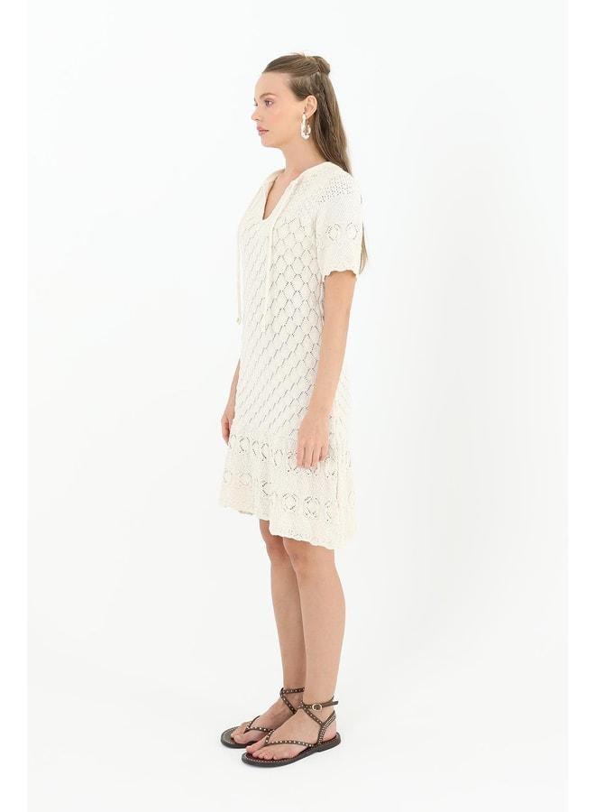 Soul Women's Brocade Mini Dress - 31733ELB - BEIGE. - Image 3