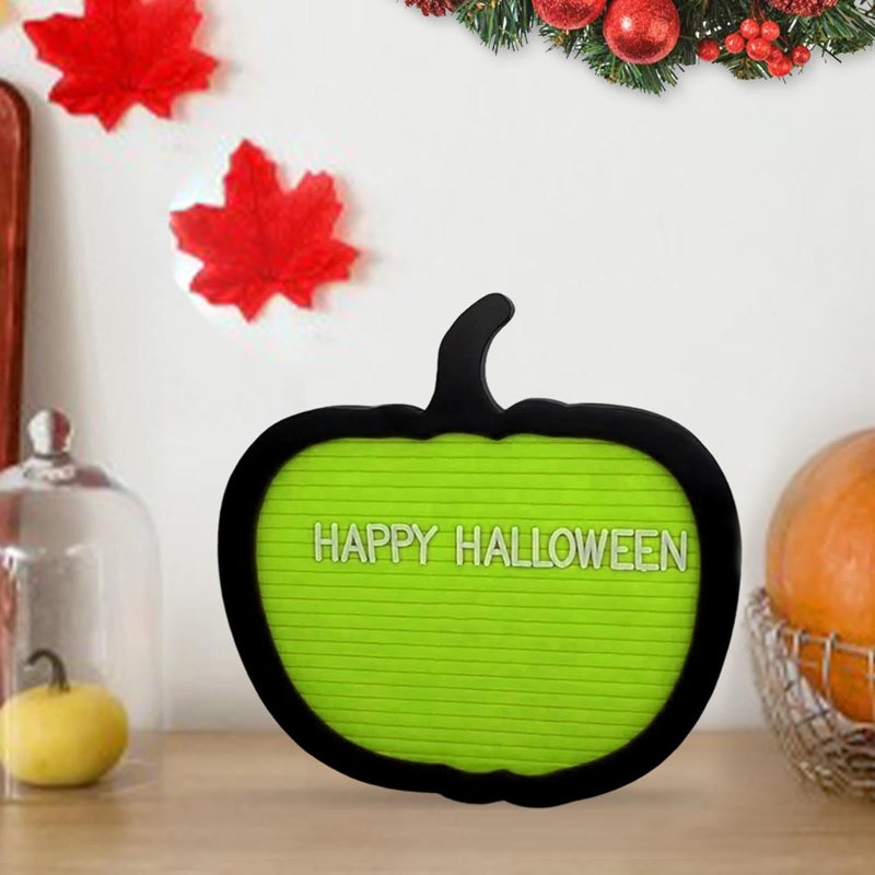 Green Pumpkin Shaped Letter Board 10x10 Inch Halloween Decor for Office Party Home - Image 4