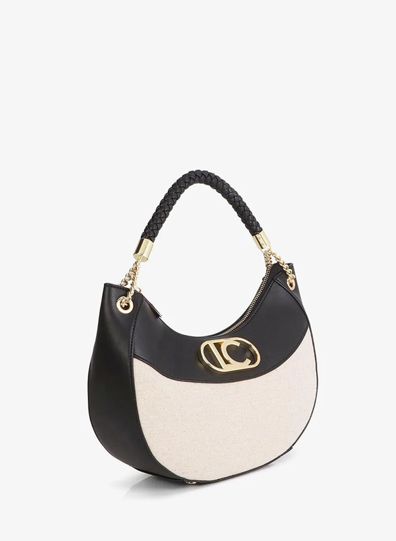 لولا كساديمونت Two-Tone Leather Effect Hobo Bag
