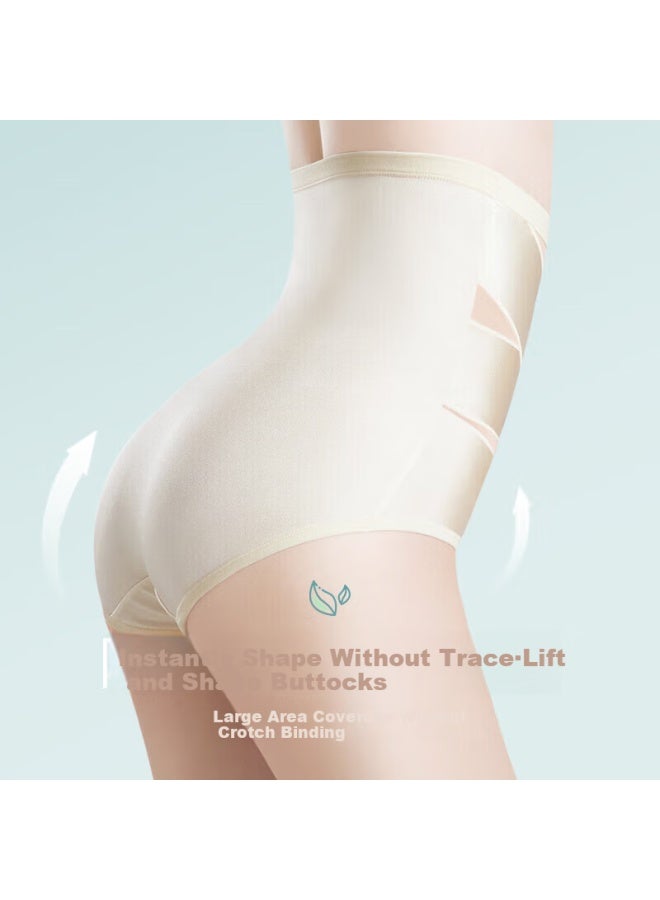 Mei Ya Ting 3-pack High Waist Tummy Control Women's Underwear Shaping Lift Hip Pure Cotton Crotch Antibacterial Seamless Ice Silk Thin Summer Style - Image 2