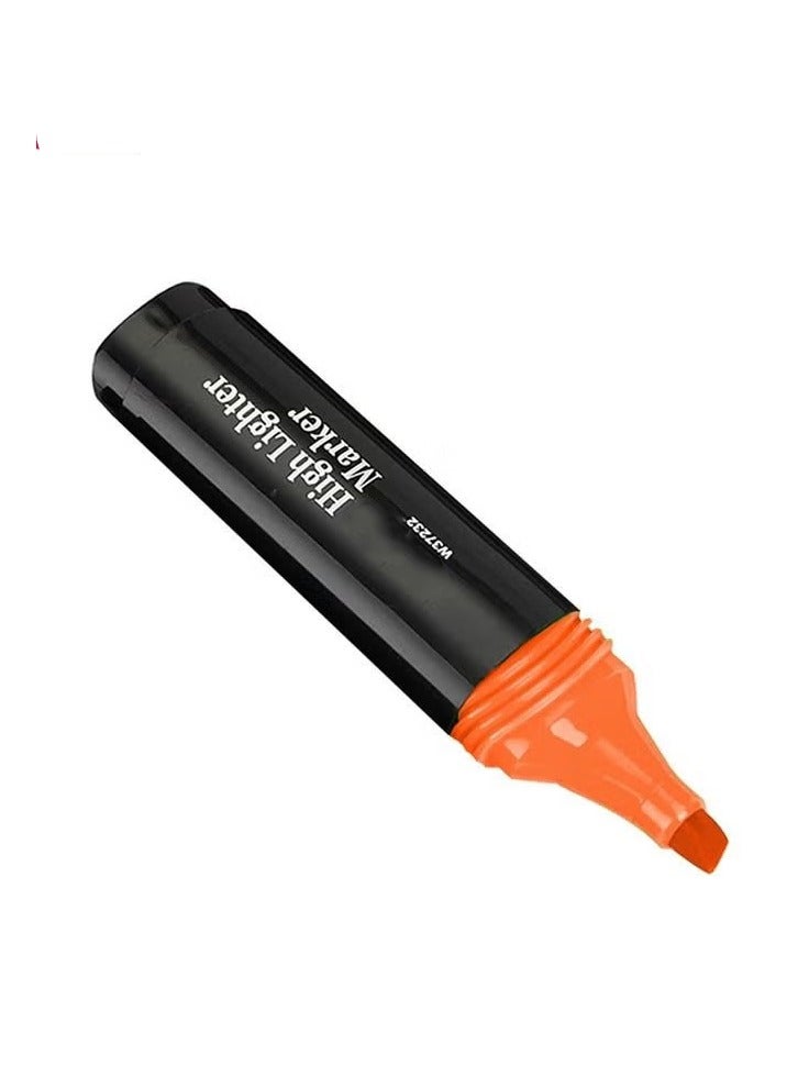 Fluorescent marker pen is not easy to break ink with slanted head color bold stroke key single annotation Orange - Image 3