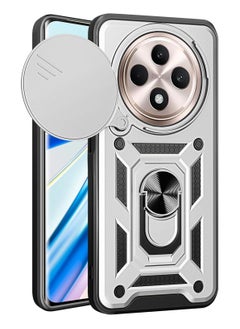 Generic Shield Full Protection Case With Metal Ring &Slide Camera Cover For Oppo Reno 12f case 