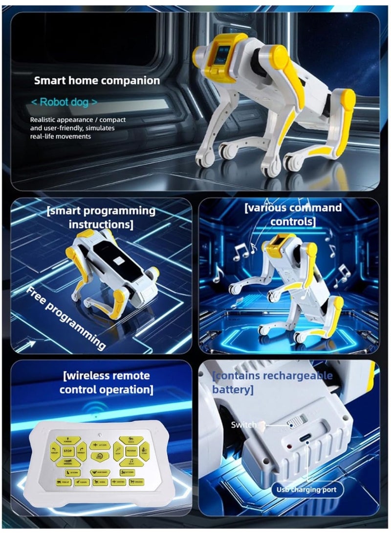 REBENUO Educational robot dog with remote control and app, made of plastic, with light and sound. - Image 3