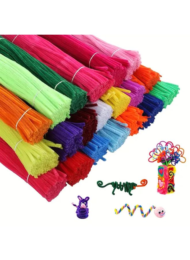 Rose Color Chenille Pipe Cleaners Bulk Craft Stems For DIY Art And Decoration - Image 1