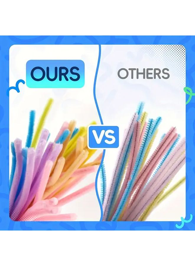 Rose Color Chenille Pipe Cleaners Bulk Craft Stems For DIY Art And Decoration - Image 3