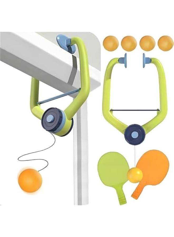 thumbnail image 2 of Door Ping Pong Game For Kids Door Pong Game Over The Door Adjustable Doorway Game Pingpong Trainer Door Jam Pingpong Kit Door Frame Hanging Table Tennis Trainer Portable Set Kids And Pink 2 of 9