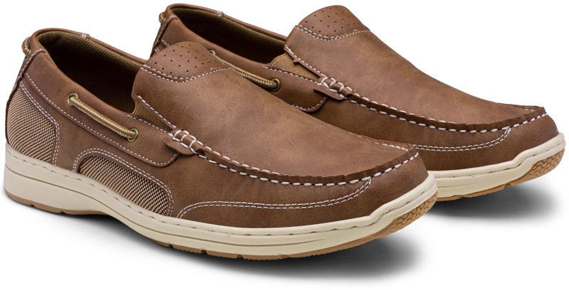 Vostey Men's Loafers & Slip-ons Casual Lightweight Boat Shoes Men(BMY3036A Darkbrown 10.5) - Image 2