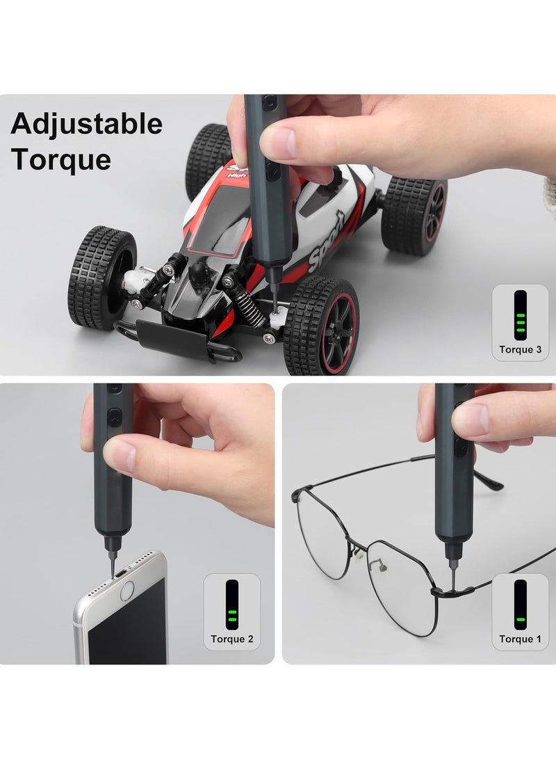 Electric Screwdriver Set, 68 in 1 Electric Screwdriver Kit, 2 Torque Settings, Pop-Up Magnetic Case, Precision Screwdriver Cordless Repair Tool for Eyeglasses,Laptop,Watch,Camera,Console  - Image 3