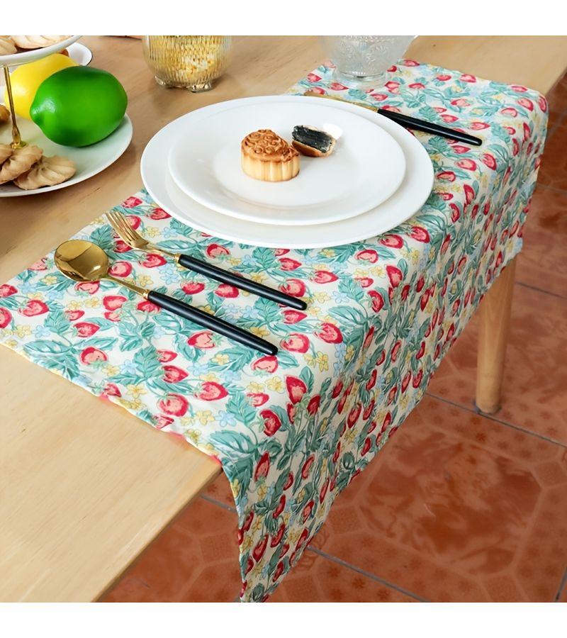 Flower Printed Thin Napkin 60x40cm for Kitchen Tea Towel Tablecloth - Image 4
